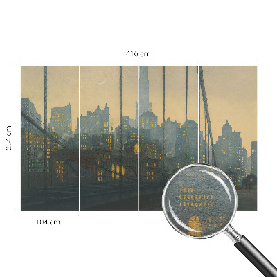 Mural decorativo con motivo de un panorama vespertino