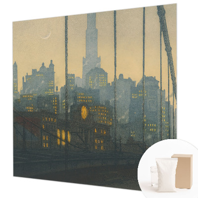 Mural decorativo con motivo de un panorama vespertino