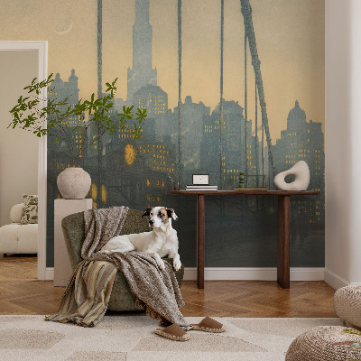 Mural decorativo con motivo de un panorama vespertino