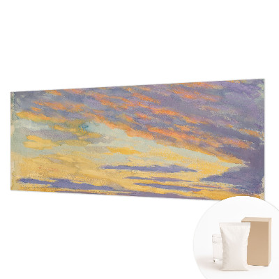 Fotomural decorativo para cabecero de cama con motivo de cielo en tonos pastel