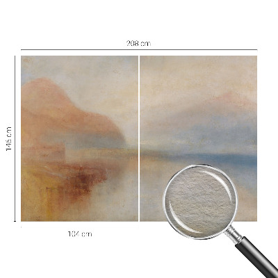 Papel mural con patrón decorativo con motivo de paisaje etéreo