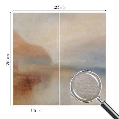 Papel mural con patrón decorativo con motivo de paisaje etéreo