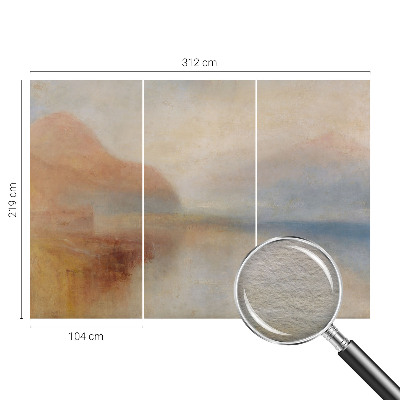 Papel mural con patrón decorativo con motivo de paisaje etéreo