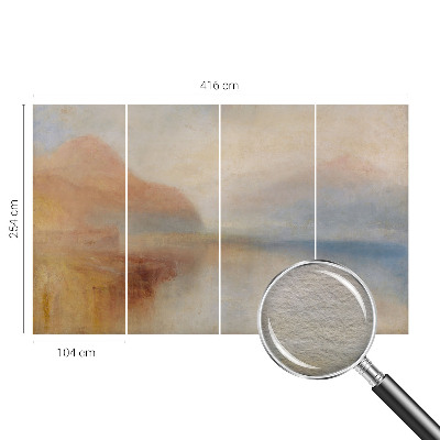 Papel mural con patrón decorativo con motivo de paisaje etéreo