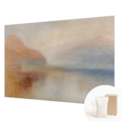 Papel mural con patrón decorativo con motivo de paisaje etéreo