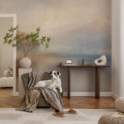 Papel mural con patrón decorativo con motivo de paisaje etéreo