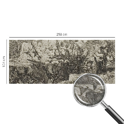 Fotomural decorativo para cabecero de cama con un paisaje de montaña