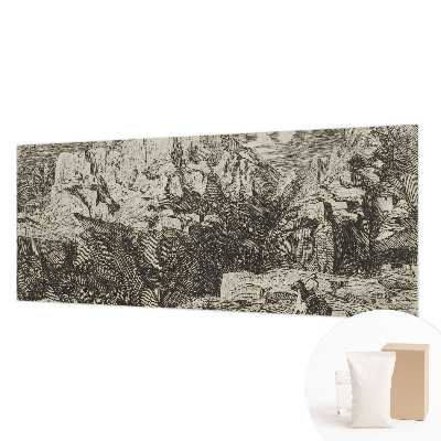 Fotomural decorativo para cabecero de cama con un paisaje de montaña