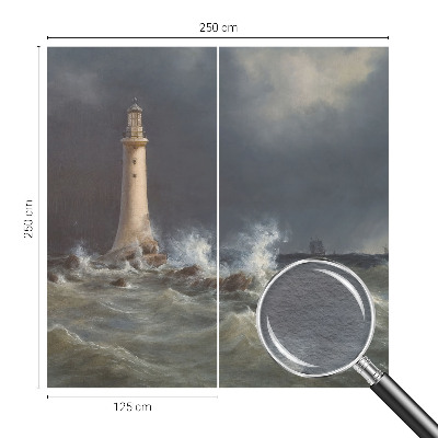 Mural de pared con estampado hermoso con diseño de tormentas marinas