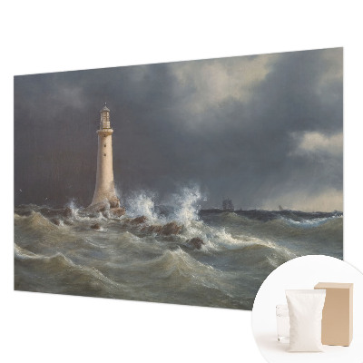 Mural de pared con estampado hermoso con diseño de tormentas marinas