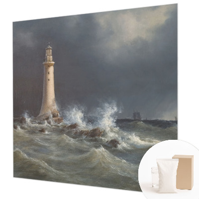 Mural de pared con estampado hermoso con diseño de tormentas marinas