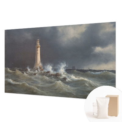 Mural de pared con estampado hermoso con diseño de tormentas marinas