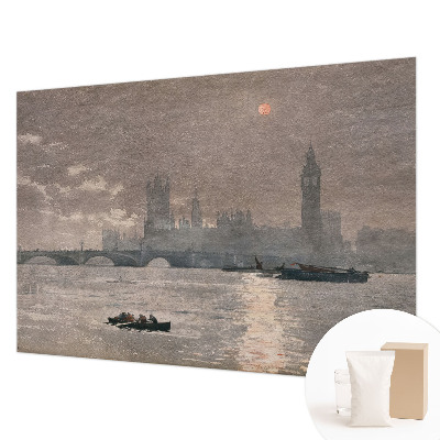 Papel mural con patrón decorativo con diseño 'Panorama nocturno'