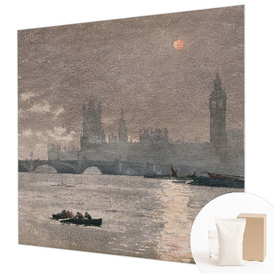 Papel mural con patrón decorativo con diseño 'Panorama nocturno'