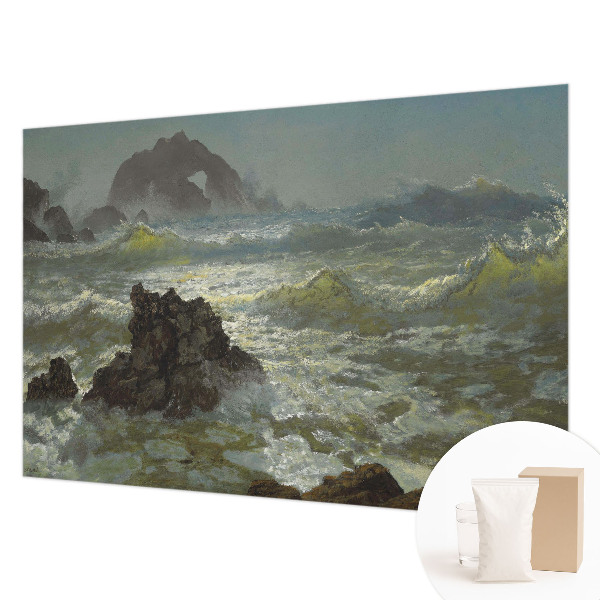 Mural decorativo con motivo de mar tempestuoso
