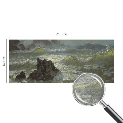Mural decorativo con motivo de mar tempestuoso