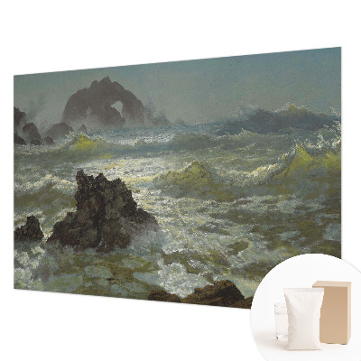 Mural decorativo con motivo de mar tempestuoso