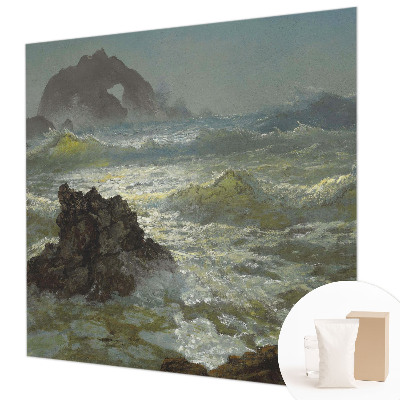 Mural decorativo con motivo de mar tempestuoso