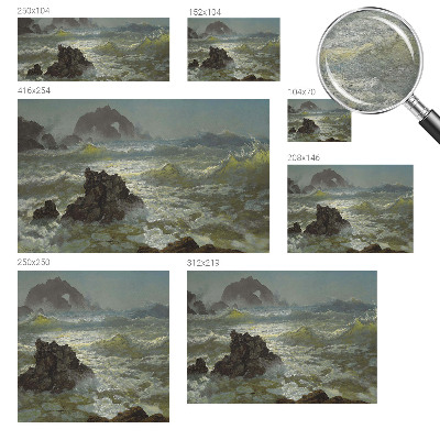 Mural decorativo con motivo de mar tempestuoso