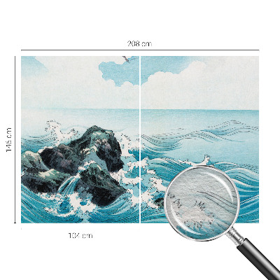 Fotomural decorativo para cabecero de cama con una escena marina
