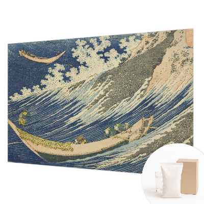 Papel mural con patrón decorativo con diseño de olas del mar