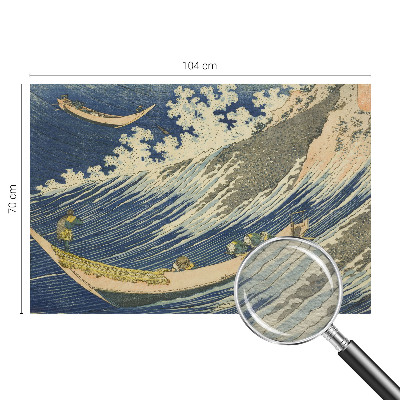 Papel mural con patrón decorativo con diseño de olas del mar