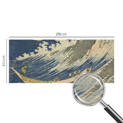 Papel mural con patrón decorativo con diseño de olas del mar