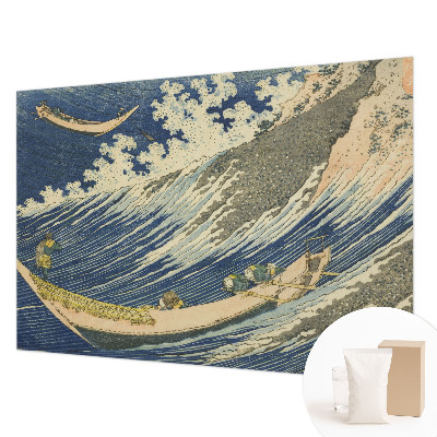 Papel mural con patrón decorativo con diseño de olas del mar