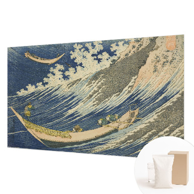 Papel mural con patrón decorativo con diseño de olas del mar