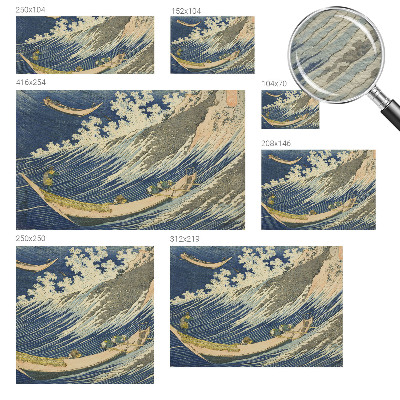 Papel mural con patrón decorativo con diseño de olas del mar