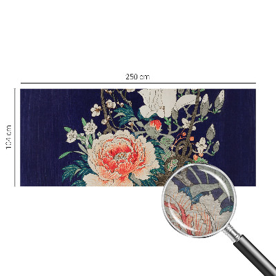 Mural de pared con estampado hermoso con diseño de cesta de flores