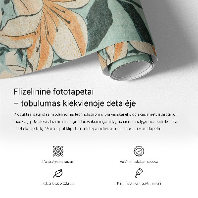 Mural de pared con estampado hermoso con diseño de cesta de flores