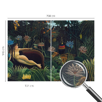 Papel mural texturado decorativo con diseño de selva exótica