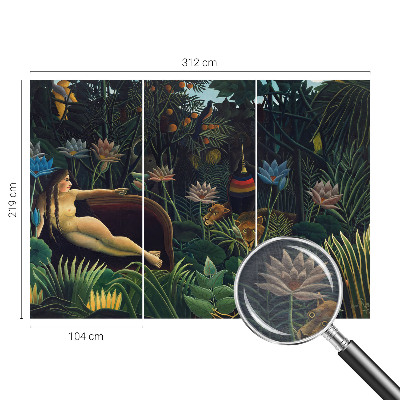 Papel mural texturado decorativo con diseño de selva exótica