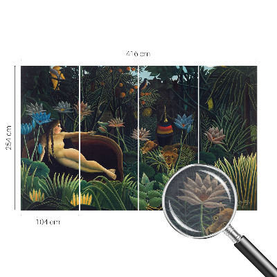Papel mural texturado decorativo con diseño de selva exótica