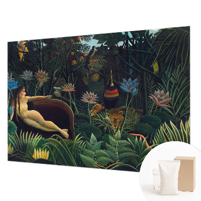 Papel mural texturado decorativo con diseño de selva exótica