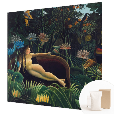 Papel mural texturado decorativo con diseño de selva exótica