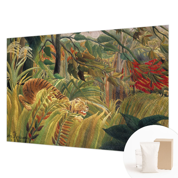 Fotomural decorativo para cabecero de cama con un diseño de tigre exótico