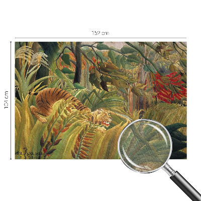 Fotomural decorativo para cabecero de cama con un diseño de tigre exótico