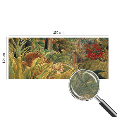 Fotomural decorativo para cabecero de cama con un diseño de tigre exótico
