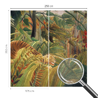 Fotomural decorativo para cabecero de cama con un diseño de tigre exótico