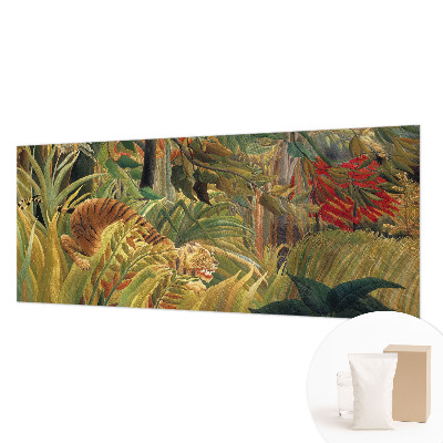 Fotomural decorativo para cabecero de cama con un diseño de tigre exótico