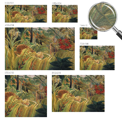 Fotomural decorativo para cabecero de cama con un diseño de tigre exótico