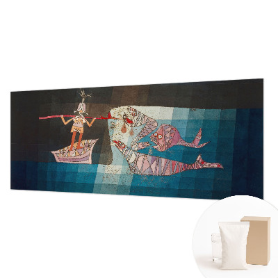 Mural de pared con estampado hermoso con diseño de pescador cazador