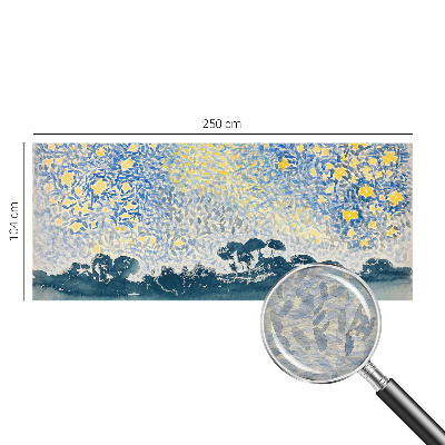 Mural decorativo con motivo de abstracción de estrella