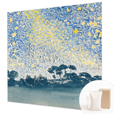 Mural decorativo con motivo de abstracción de estrella