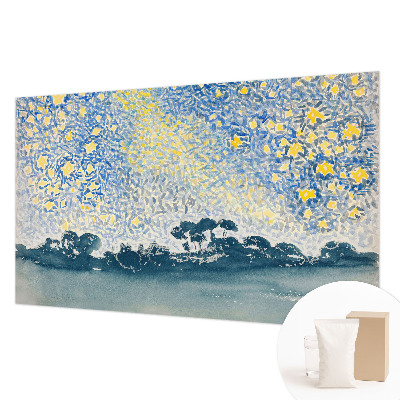 Mural decorativo con motivo de abstracción de estrella