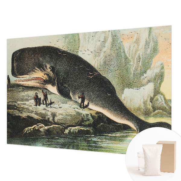 Fotomural decorativo para cabecero de cama con motivo de gigantismo marino