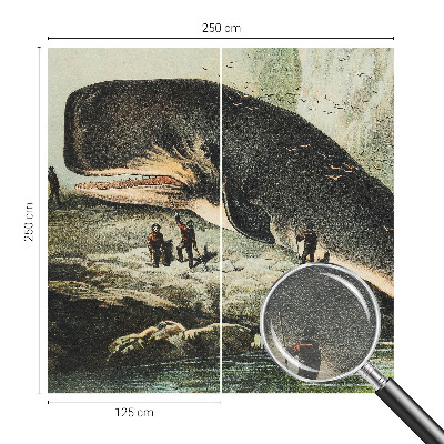 Fotomural decorativo para cabecero de cama con motivo de gigantismo marino