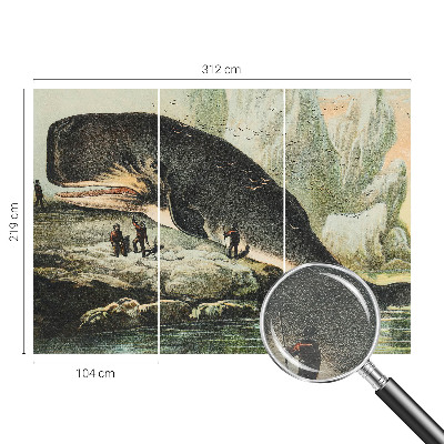 Fotomural decorativo para cabecero de cama con motivo de gigantismo marino